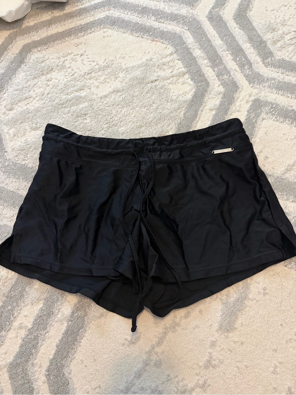 Black Women's Drawstring swim Shorts